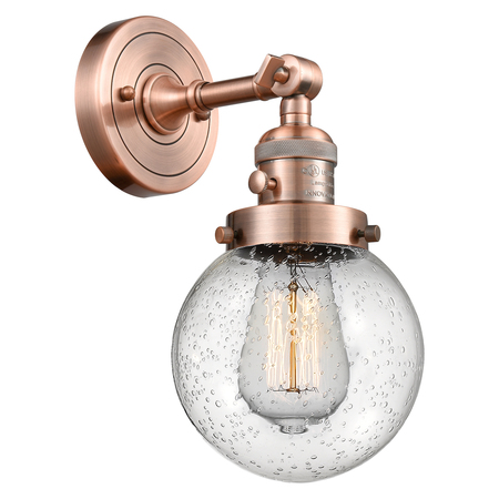 INNOVATIONS LIGHTING One Light Sconce With A High-Low-Off" Switch." 203SW-AC-G204-6